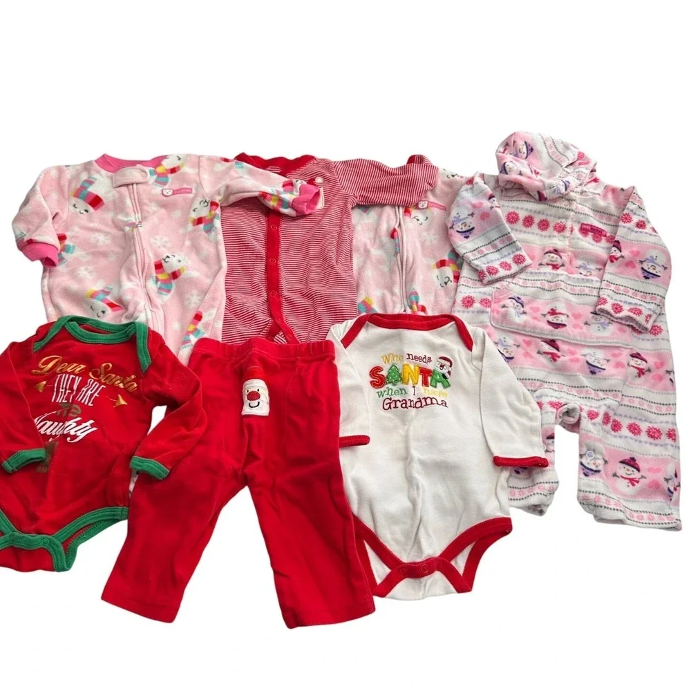 Baby Holiday Outfit Bundle 3-6 Months‎ Just One You By Carters Christmas Fleece